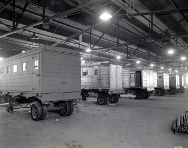 Picture showing Highland Body company WW2 Transport trailers